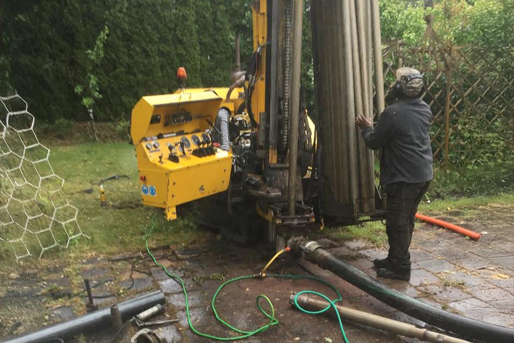 En maskin för ledningsdragning